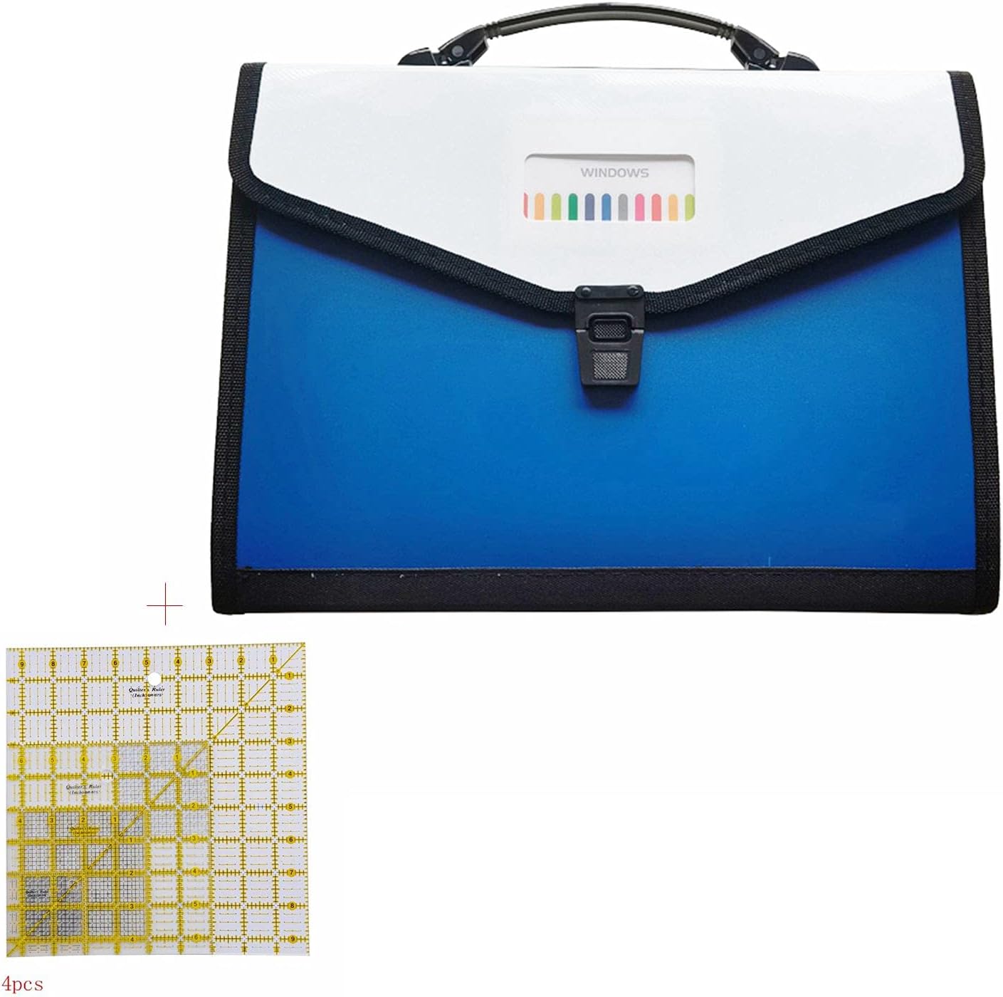HONEYSEW Quilting Ruler Templates Storage Case Sewing Machine Ruler Carry Bag Ruler Rack (2 Quilting Ruler Bags)