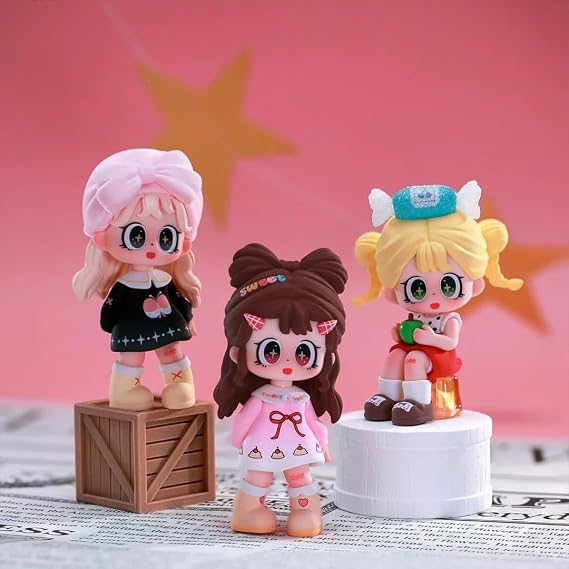 Milay Cute Girl Fruit Series Mini Blind Box Figures Single Box Home Decoration Car Ornament