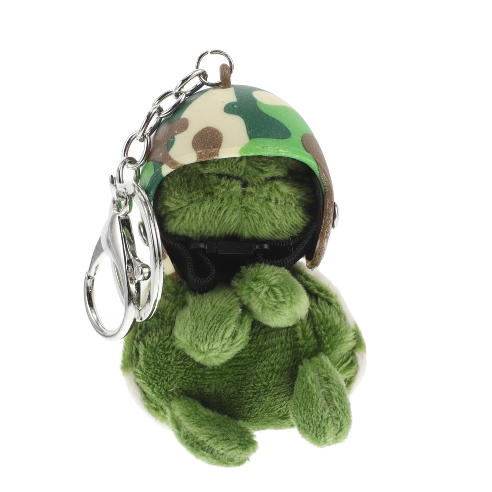 Unomor Cute Plush Turtle Keychain Adorable Helmet Wearing Sea Turtle Pendant for Bags Backpacks and Turtle with Helmet Present for Animal