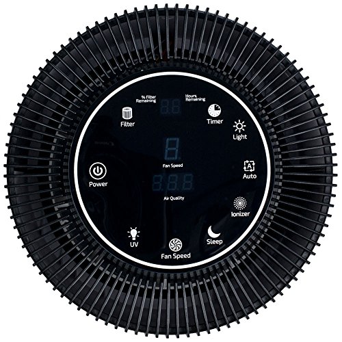 OdorStop OSAP5 HEPA Air Purifier for areas up to 1000 Sq Ft with H13 HEPA Filter, Active Carbon, Multi-Speed, Sleep Mode and Timer (OSAP5, Black) - Thumbnail 2