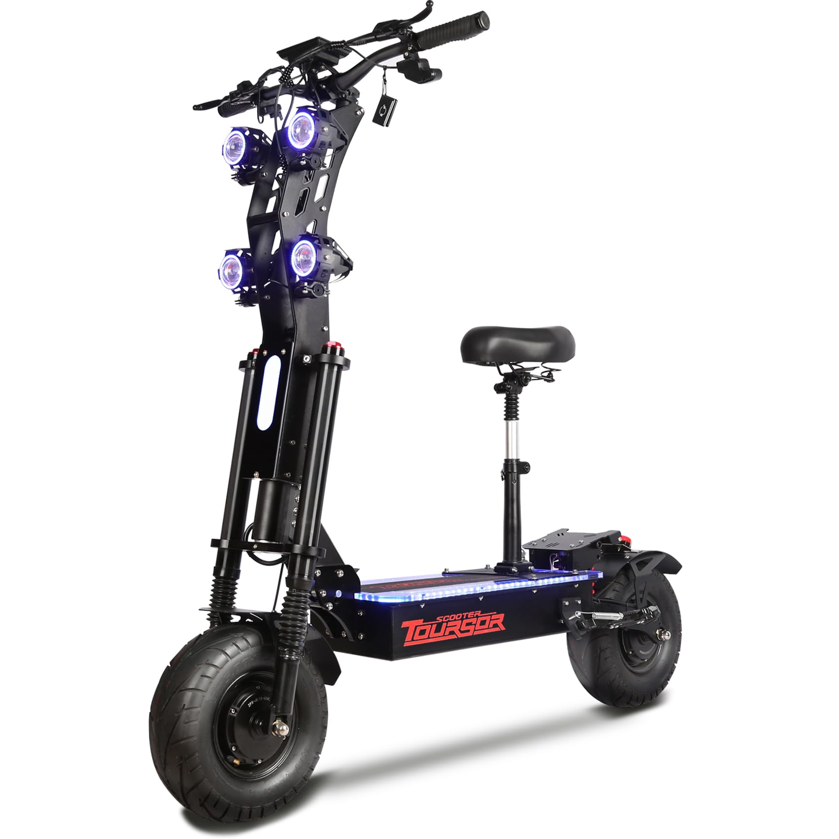 X1360VPRO Adult Electric Scooter 10000W 60MPH 70 Miles 60V 50Ah Battery 13 Road Tires Hyper Scooter