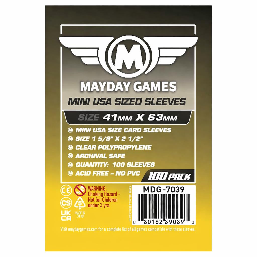 Amazon.com: MayDay Games Mini USA Card Sleeves 41x63mm