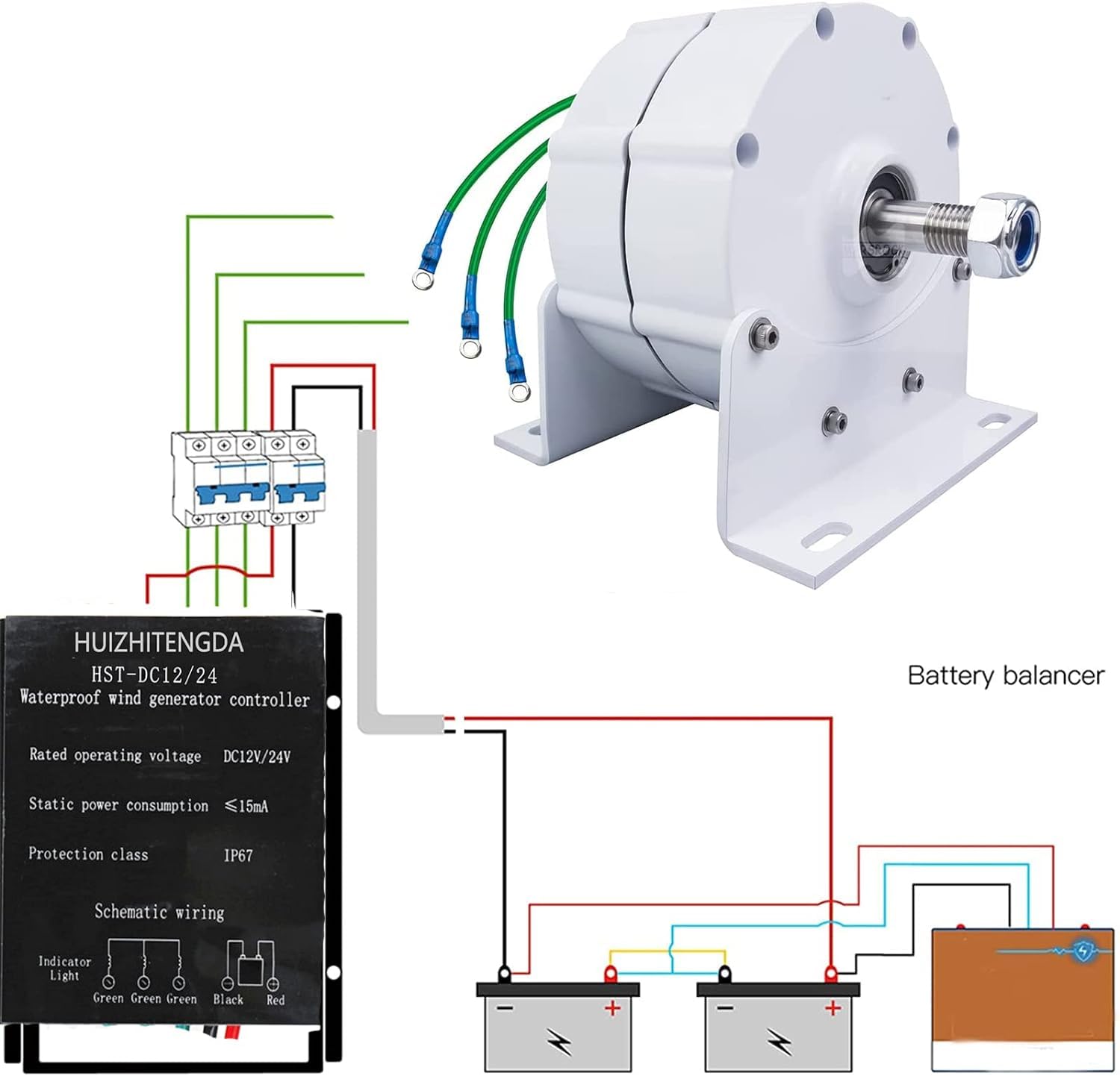 Generador eléctrico de 4000 W, Baja Velocidad, 24 V, 48 V, trifásico, sin Engranajes, alternadores de CA de imán Permanente para turbinas eólicas y de Agua, Uso doméstico, 48 V