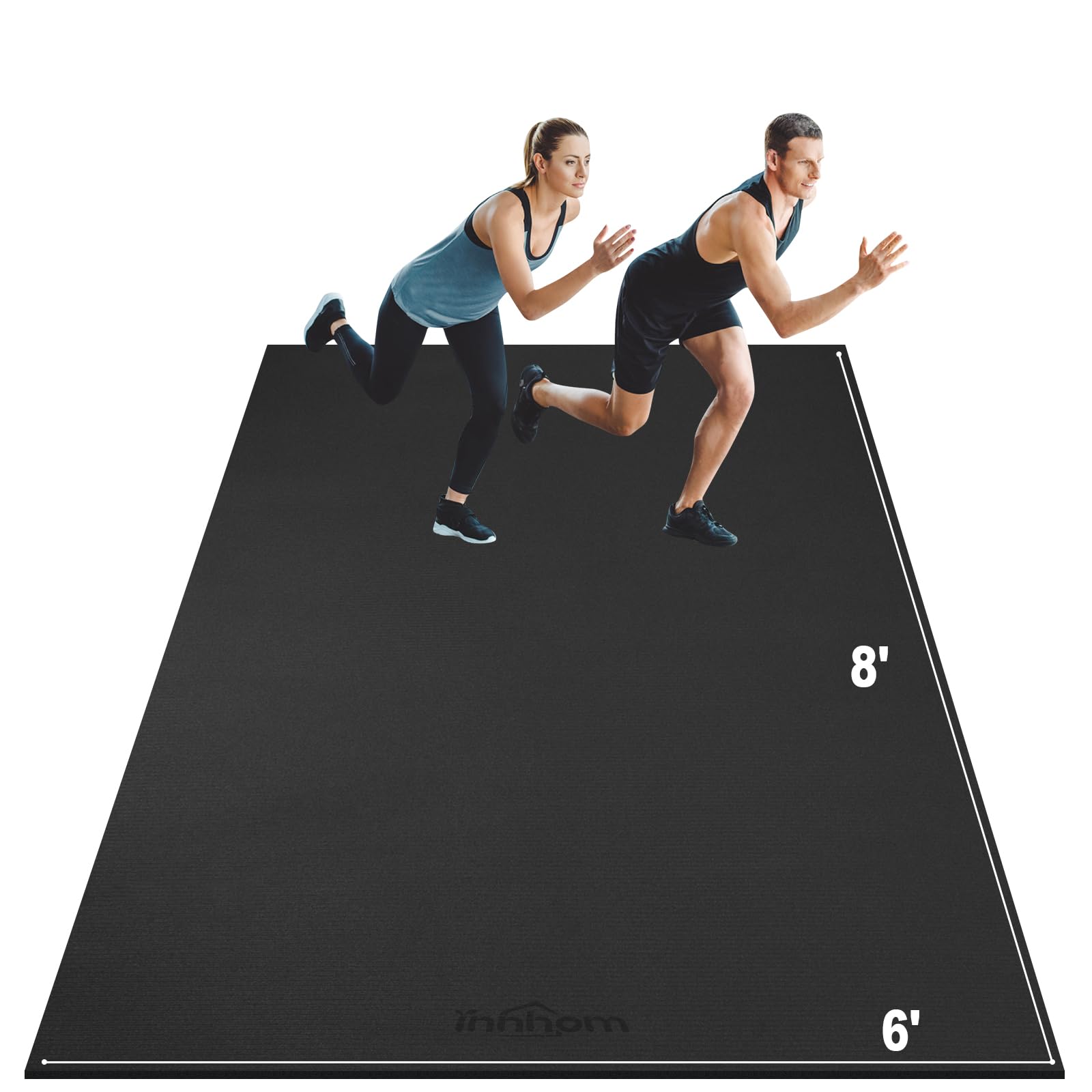 Photo 1 of innhom Large Exercise Mat 8' x 6' Workout Mat Gym Flooring for Home Gym Mats Exercise Mats for Home Workout Thick Floor Mat for Fitness
