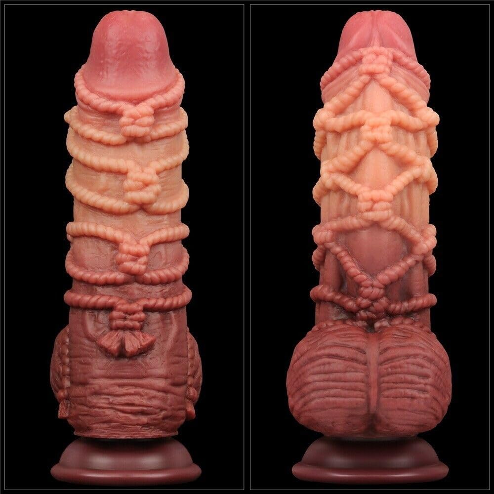 Dildo fallo realistico gigante extra large in silicone a doppia densità ventosa