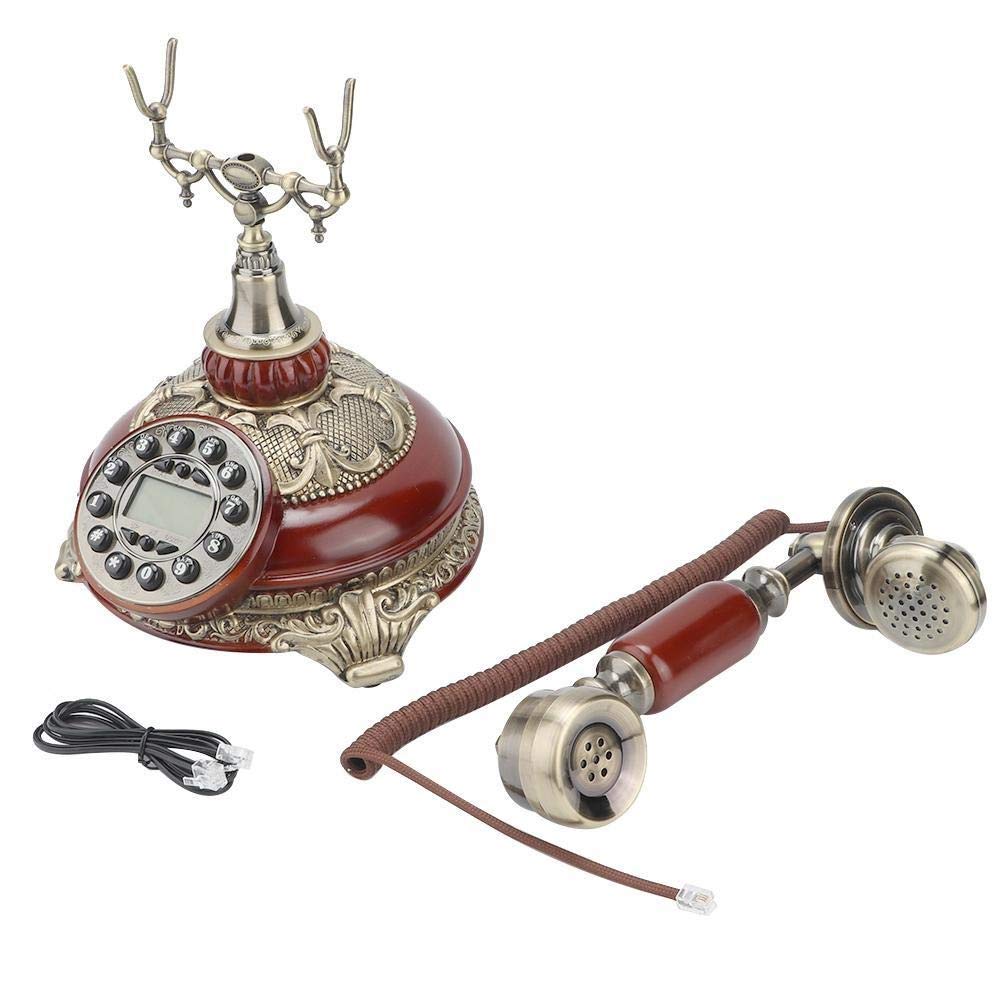 BelissyRetro Landline Telephone, Retro Telephone,European Style Retro Caller ID Display Telephone Landline for Home Office