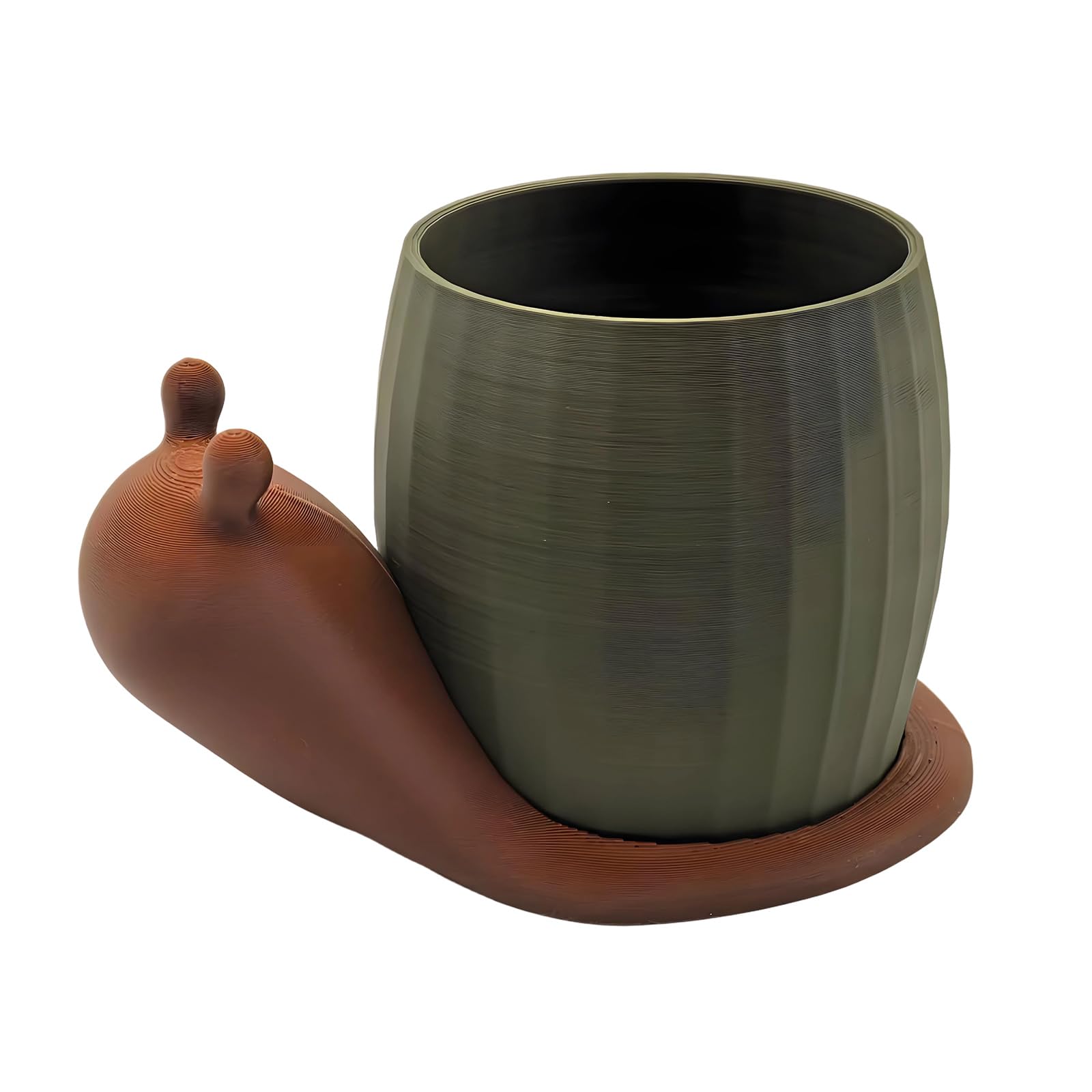 sodeber Snail Fleshy Plant Flower Container for Home Green Plant Potted Personality Ornaments Home Kitten Planter Small Planter