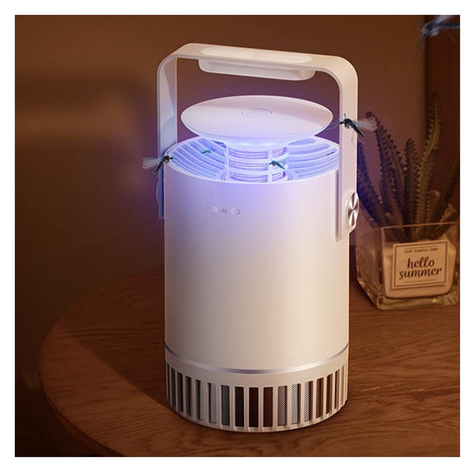 Artefatto repellente per zanzare portatile Lampada repellente per zanzare per interni Lampada repellente per zanzare silenziosa e sicura Lampada elettronica per assassino di zanzare muto Repellente pe