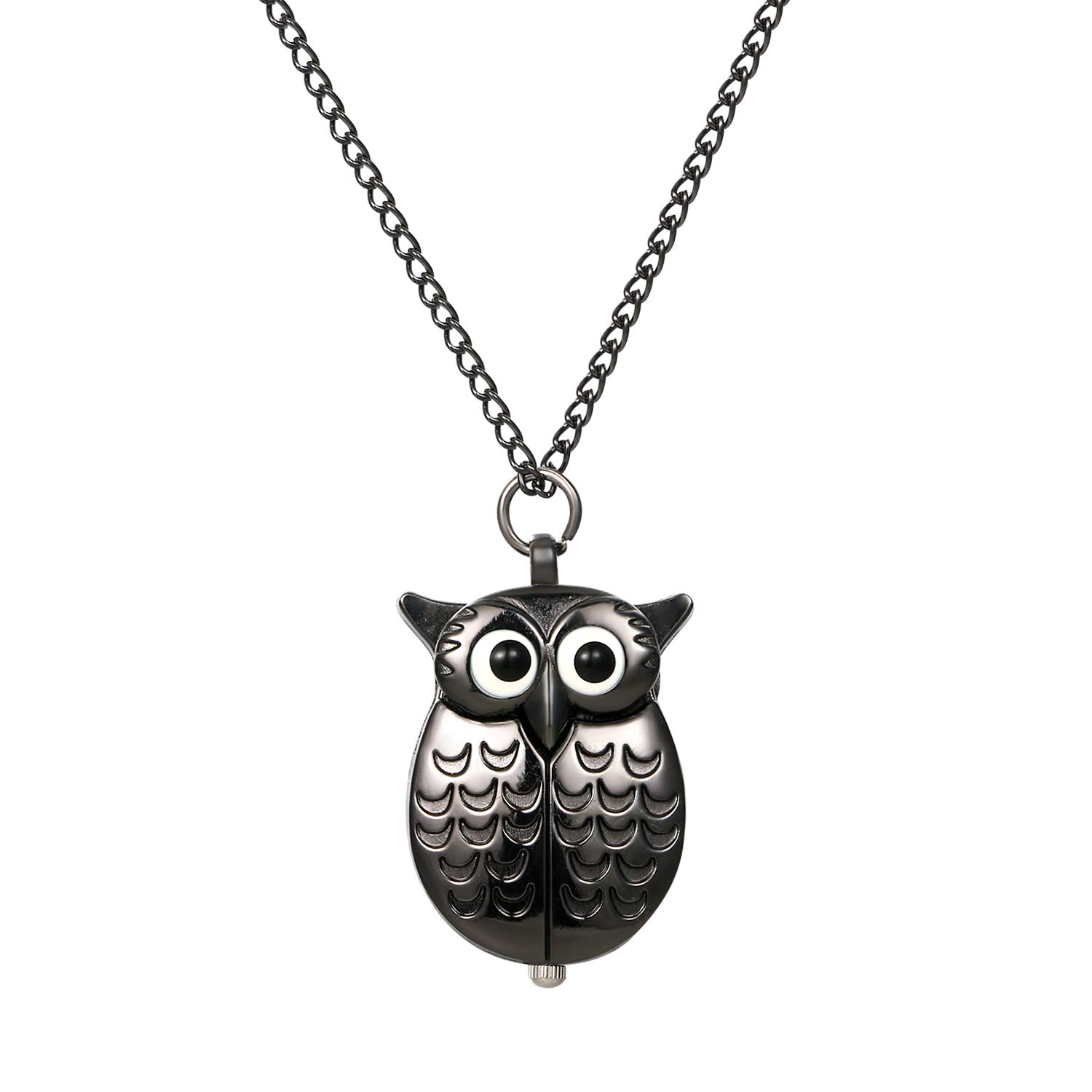 Image secondaire de Montre Gousset Homme Montre de Poche Femme Mode Le Hibou Mouvement Quartz Longue Chaine de Chandail Montre Broche/Cadeau fête de