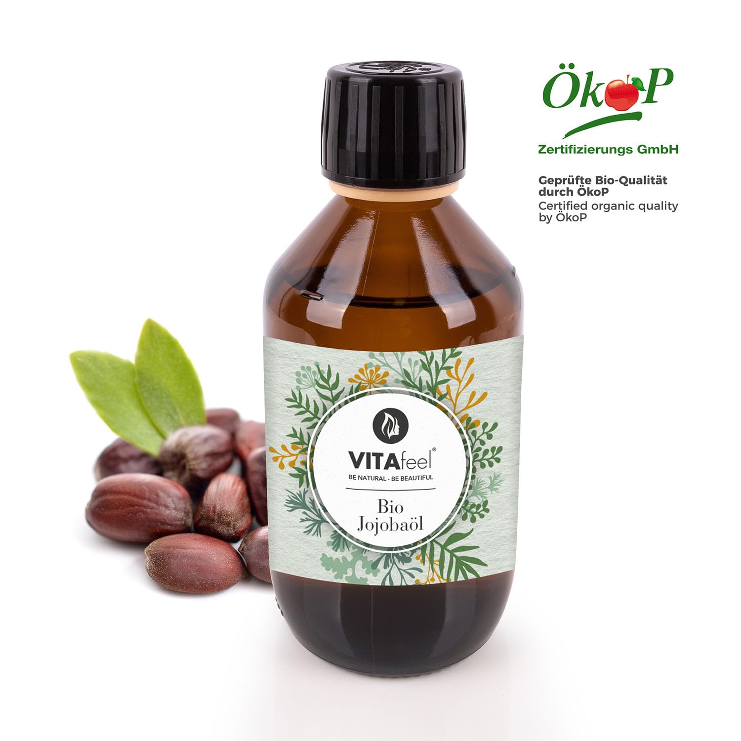 VitaFeel Bio olejek jojoba złoty 6 x 250 ml z pompką | 100% czysty i tłoczony na zimno – pielęgnacja skóry i włosów | olejek nośny do masażu i aromaterapii – sucha skóra głowy