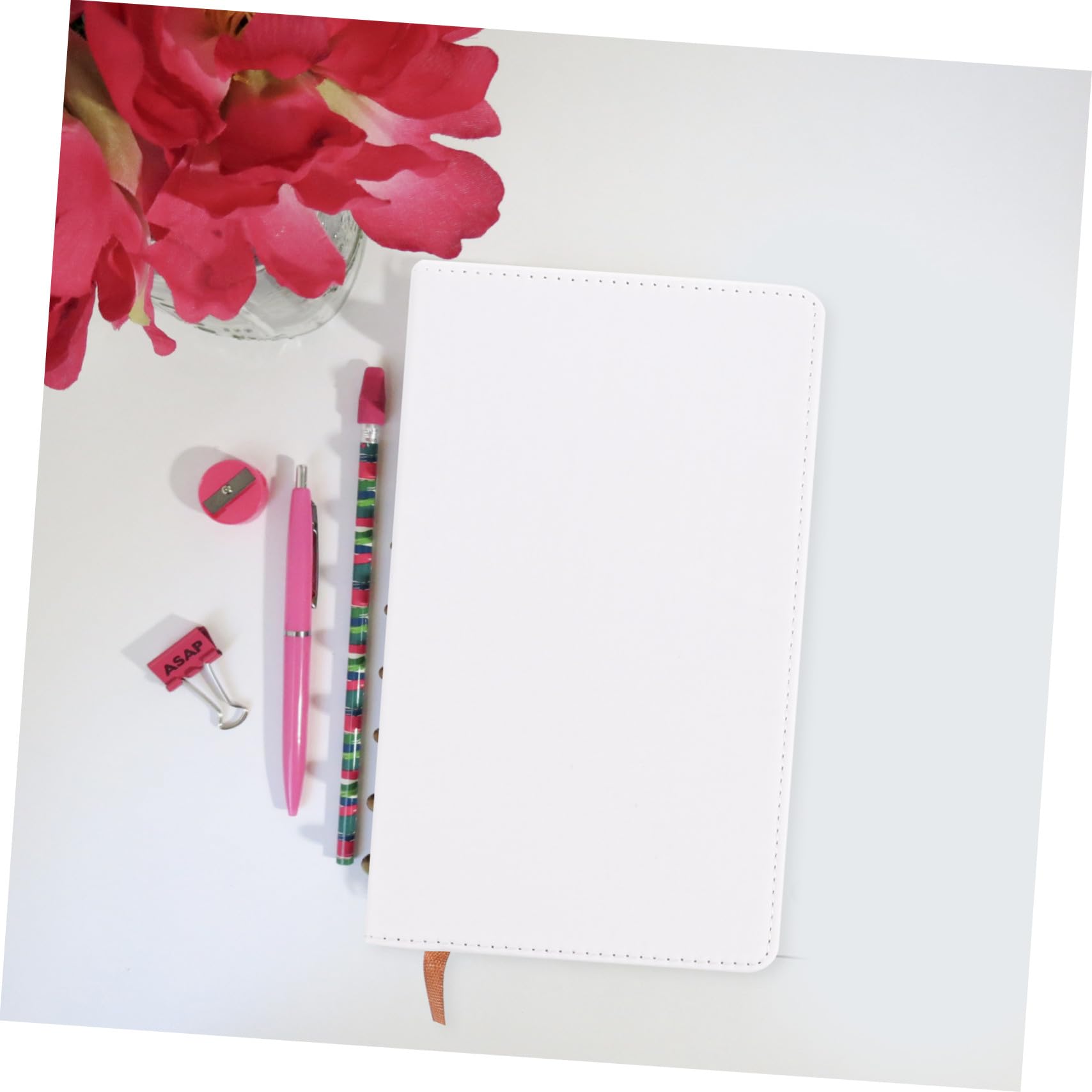 jojofuny 5 Pièces Carnet de Notes Cuir PU Sublimation Couverture Résistante Cahier de Bureau pour Conférence Journal de Planification Pratique