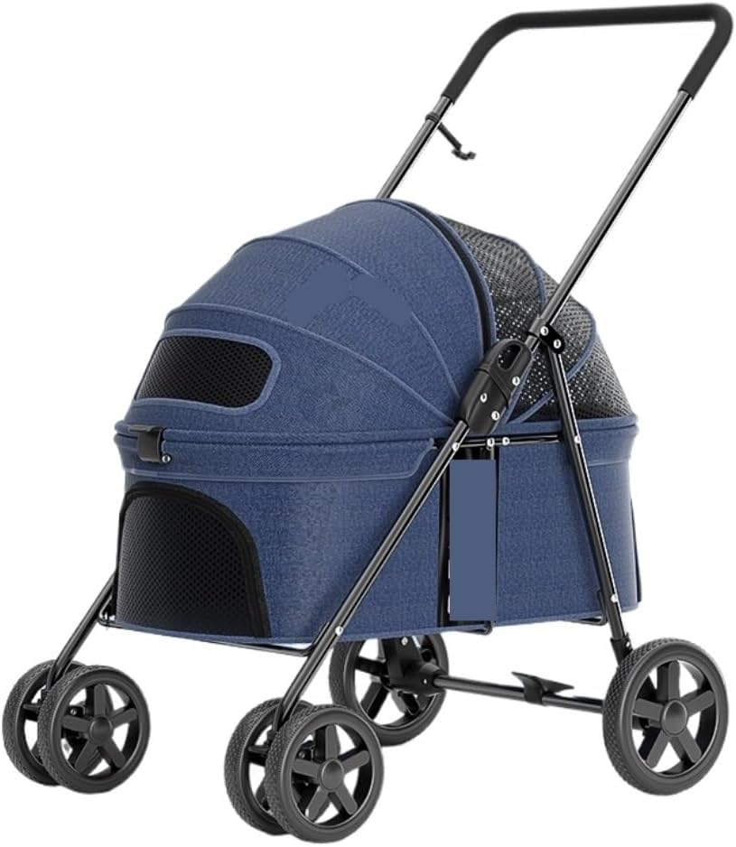 Stroller for Cats Dog Stroller Foldable Pet Stroller Cat Dog Stroller Travel Dog Carrier Trolley for Small Medium Dogs Cats Pet Carrier Strolling Cart(B)