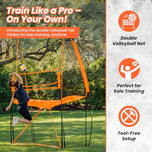 LBH® - Volleyball net for Backyard, Volleyball Training Equipment Outdoor & Indoor, Volleyball Practice Net, Trainer Equipment for Kids and Adult, Hitting Trainer nets rebounder - Image 3