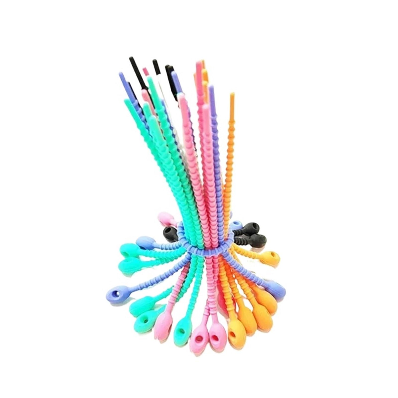 Cable Ties Silicone Reusable Cable Wire Organizer Winder Storage Holder Bag Ties Cord Clip Food Saver Earphone Line Tidy Clips