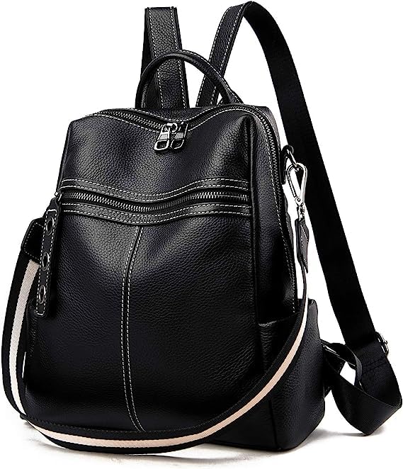 Image of Teen Girl Fashion Backpack Purses Multipurpose Design Handbags and Shoulder Bag Faux Leather Travel bag Casual Backpack With Shoulder printed Strap