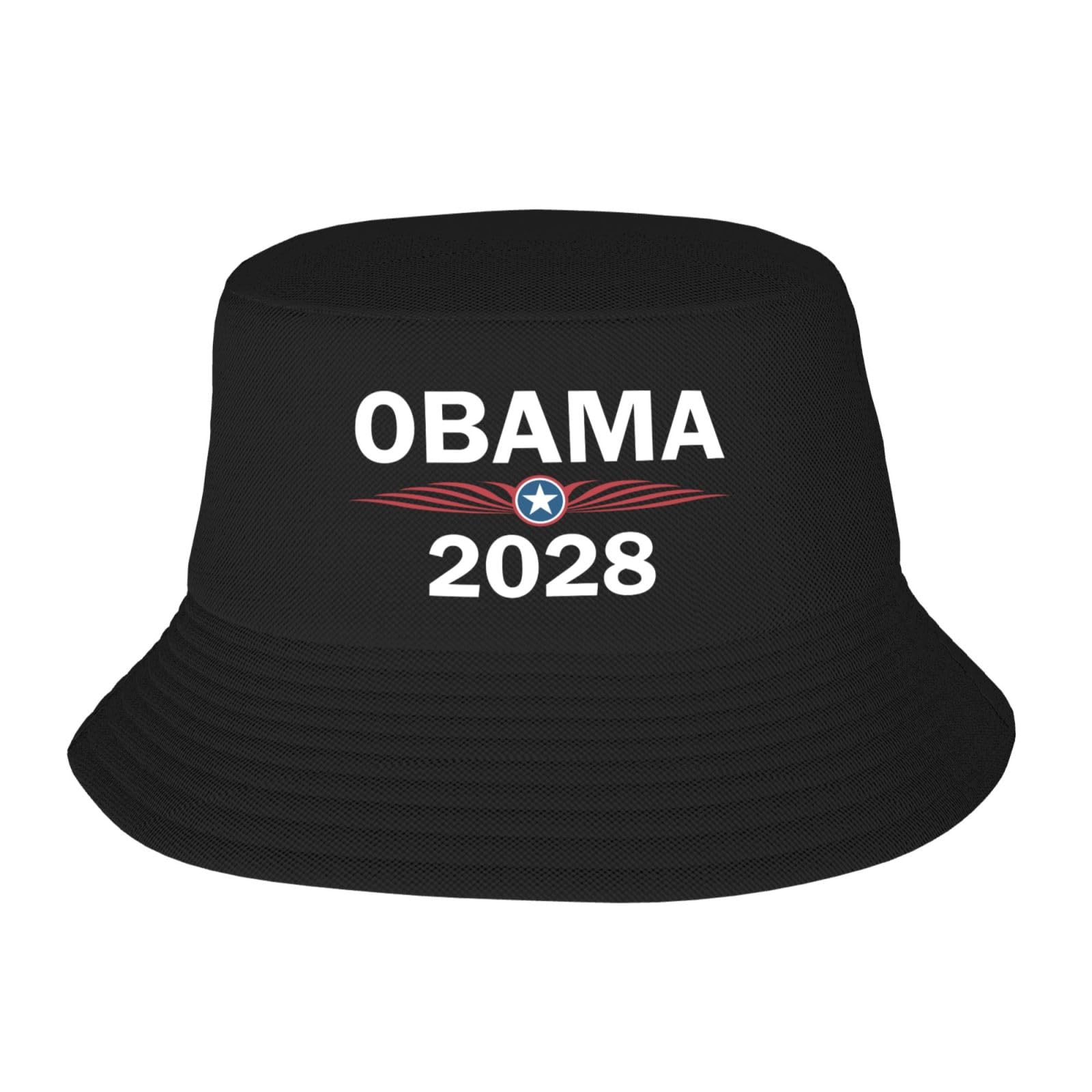 RDATWBE Obama 2028 Bucket Hat Obama for President 2028 Unisex Summer Travel Beach Fisherman Cap Black