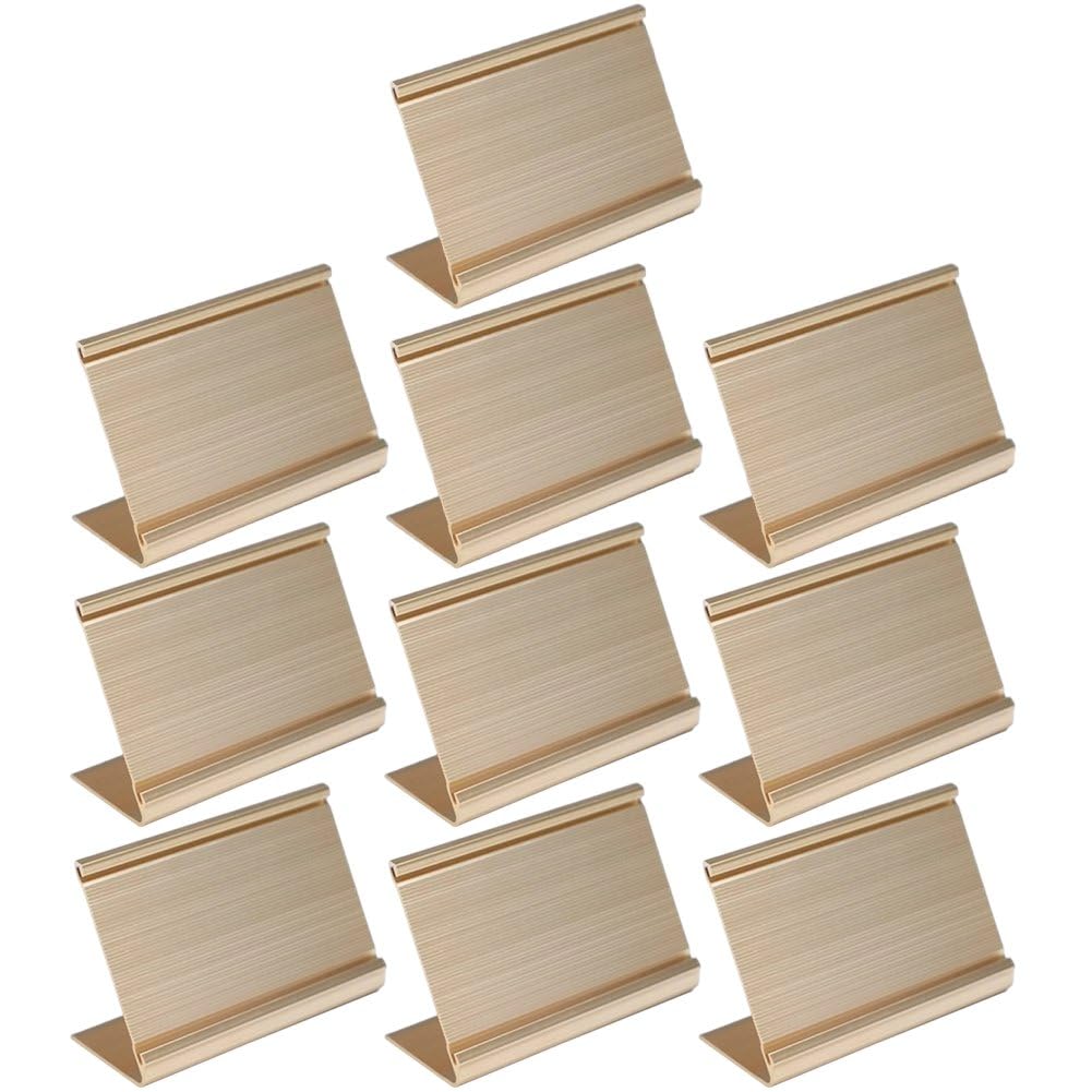 Présentoirs en aluminium pour cartes de visite et menus de table