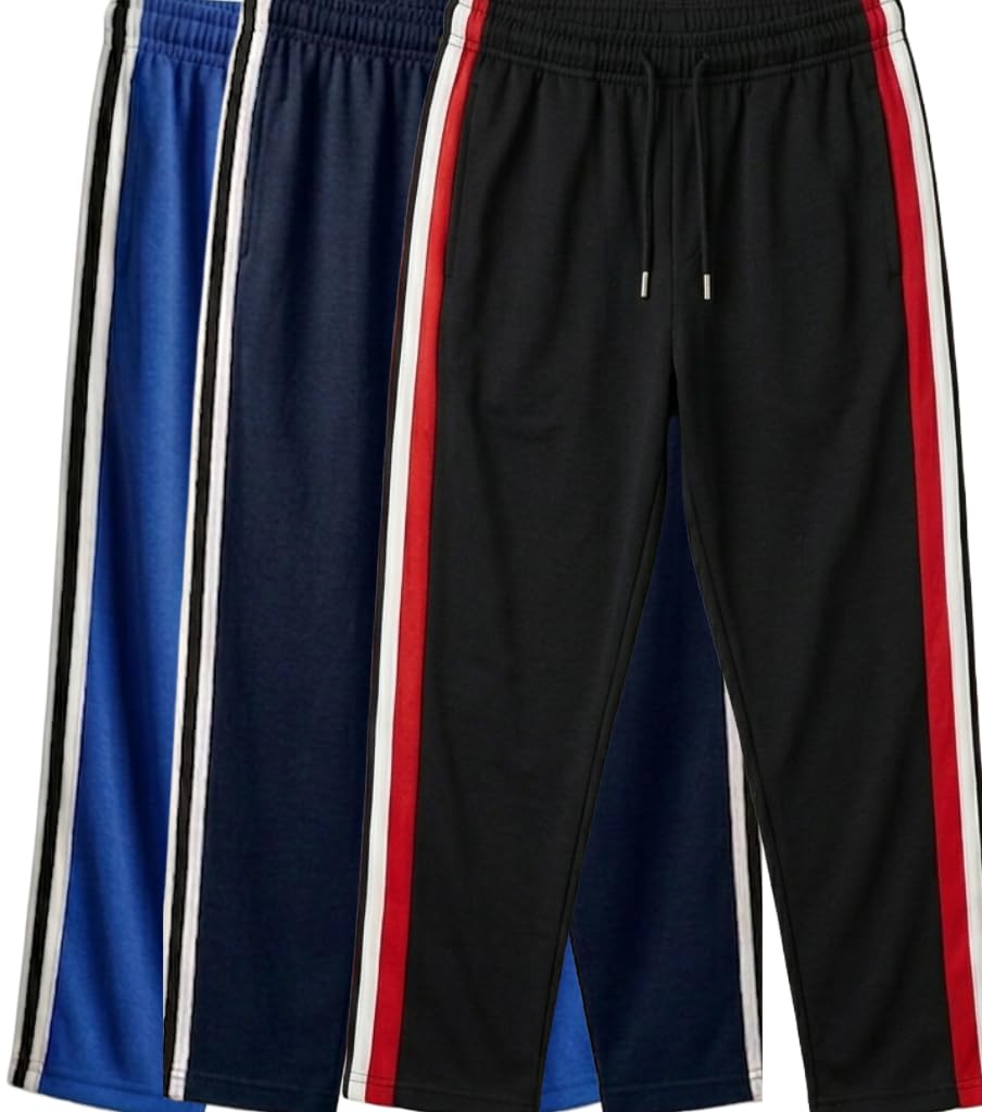 Kids Lower Track Pants for Boys & Girls – Kids Joggers Cotton Lower, Sports Track Pant, Casual Wear Pants, Running Workout Activewear Lower, Regular Wear Training Pants-Pack of 3-image-8