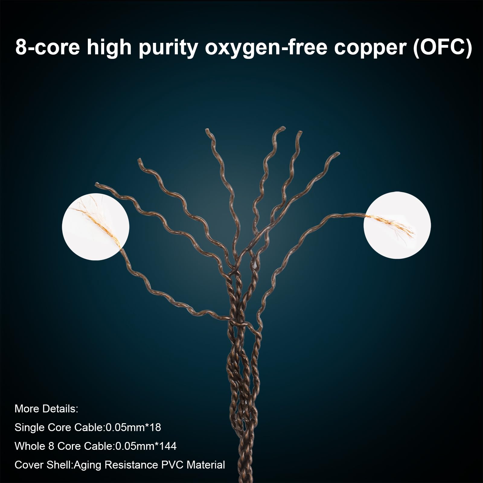 okcsc Cavo di conversione da maschio 3,5 mm a femmina 3,5 mm, convertitore jack per auricolari OFC, regolazione a bassa frequenza, resistenza regolabile, adatto per auricolari, cuffie, amplificatori,