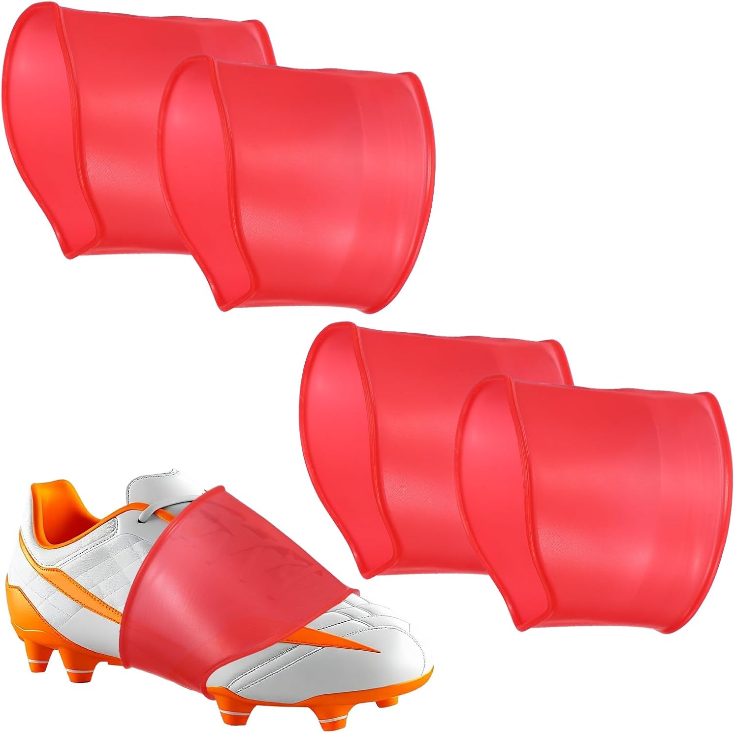 Soccer Lace Bands, Cleat Covers Silicone Shoe Lace Covers Football Boots Band Protector Accessories for (Football)