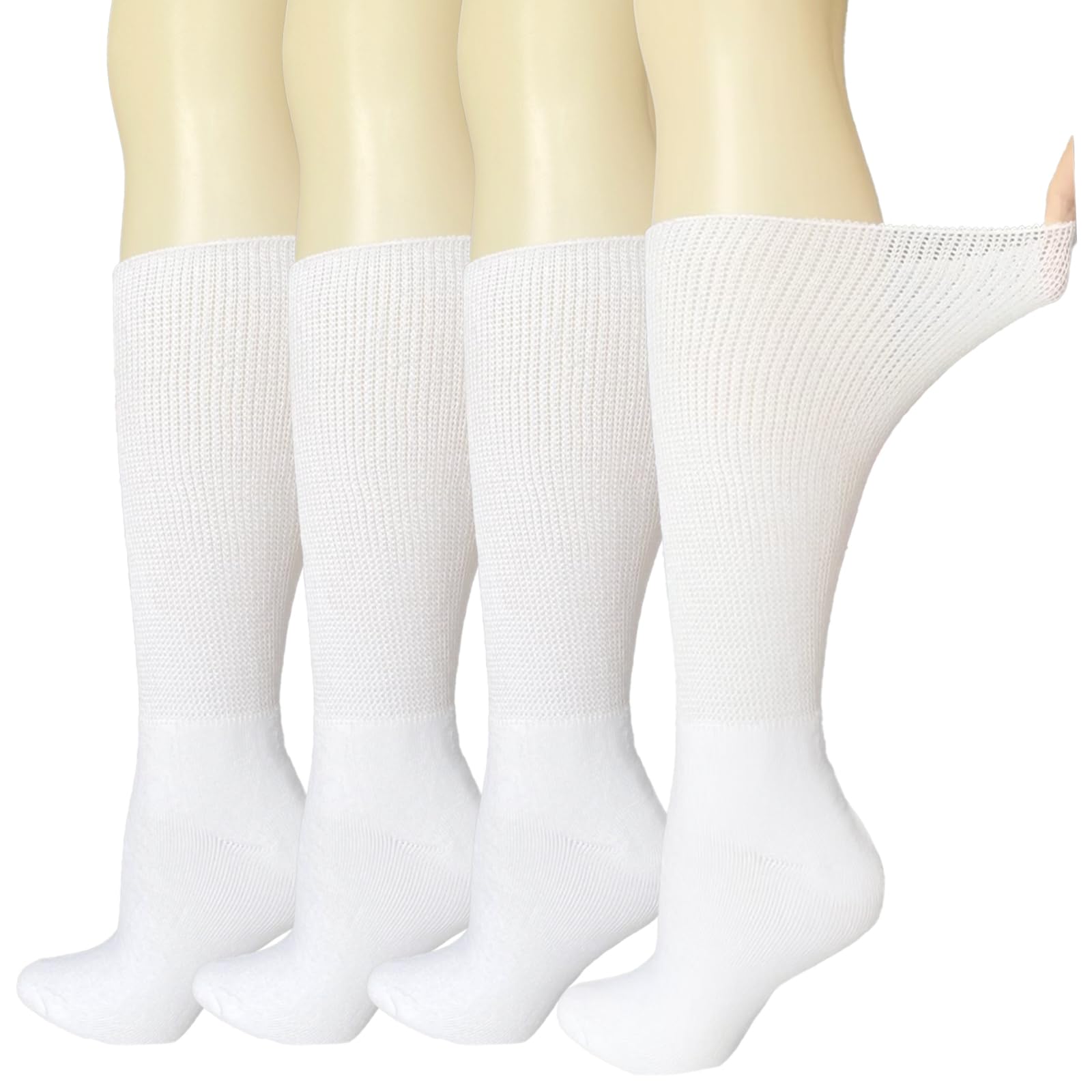Calcetines para diabéticos extra anchos 2 pares de calcetines bariátricos anchos no vinculantes para hospitales hinchados neuropatía para hombres y mujeres