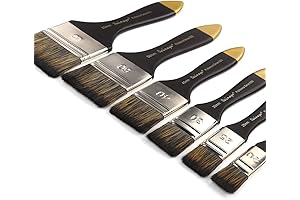 Professional Dainayw Artist Flat Paint Brush Set (6-Piece)
