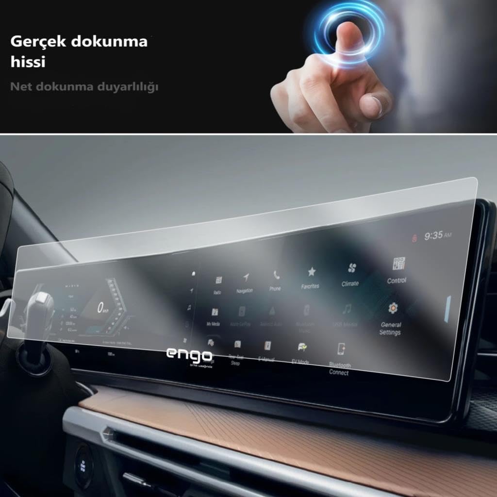 Engo Ssangyong Actyon 12.3 İnç İle Uyumlu Mat Ekran Koruyucu Multimedya Gösterge