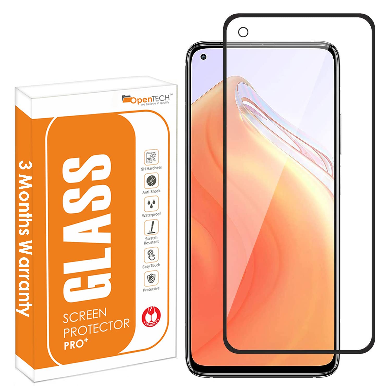 OpenTech Tempered Glass Screen Protector Compatible For Xiaomi Mi 10T / Mi 10T Pro 5G With Edge To Edge Coverage And Easy Installation Kit for Smartphone (B09QQM5WT6) Amazon Price History, Amazon Price Tracker
