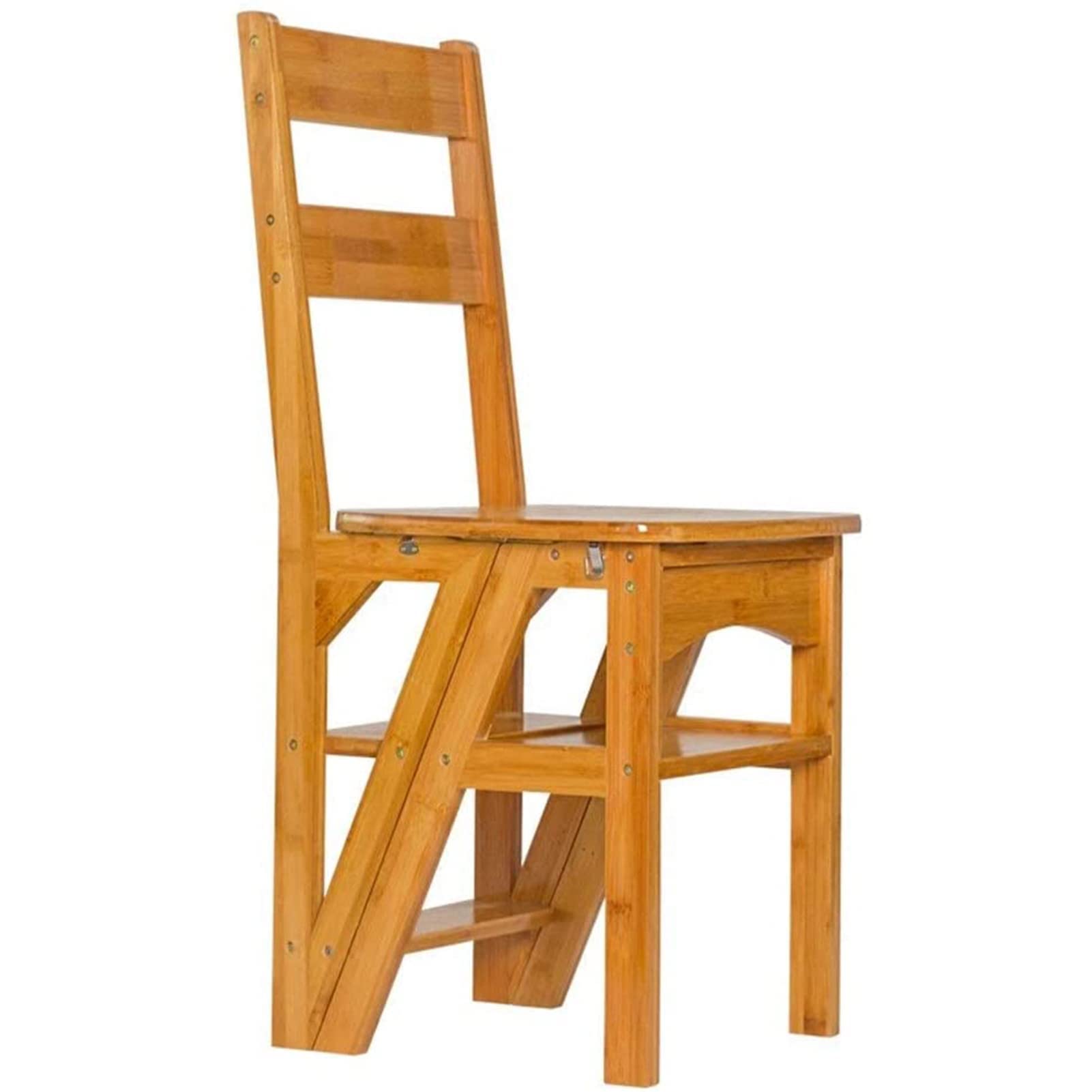 Silla de escalera plegable de madera ligera para solucionar la falta de espacio