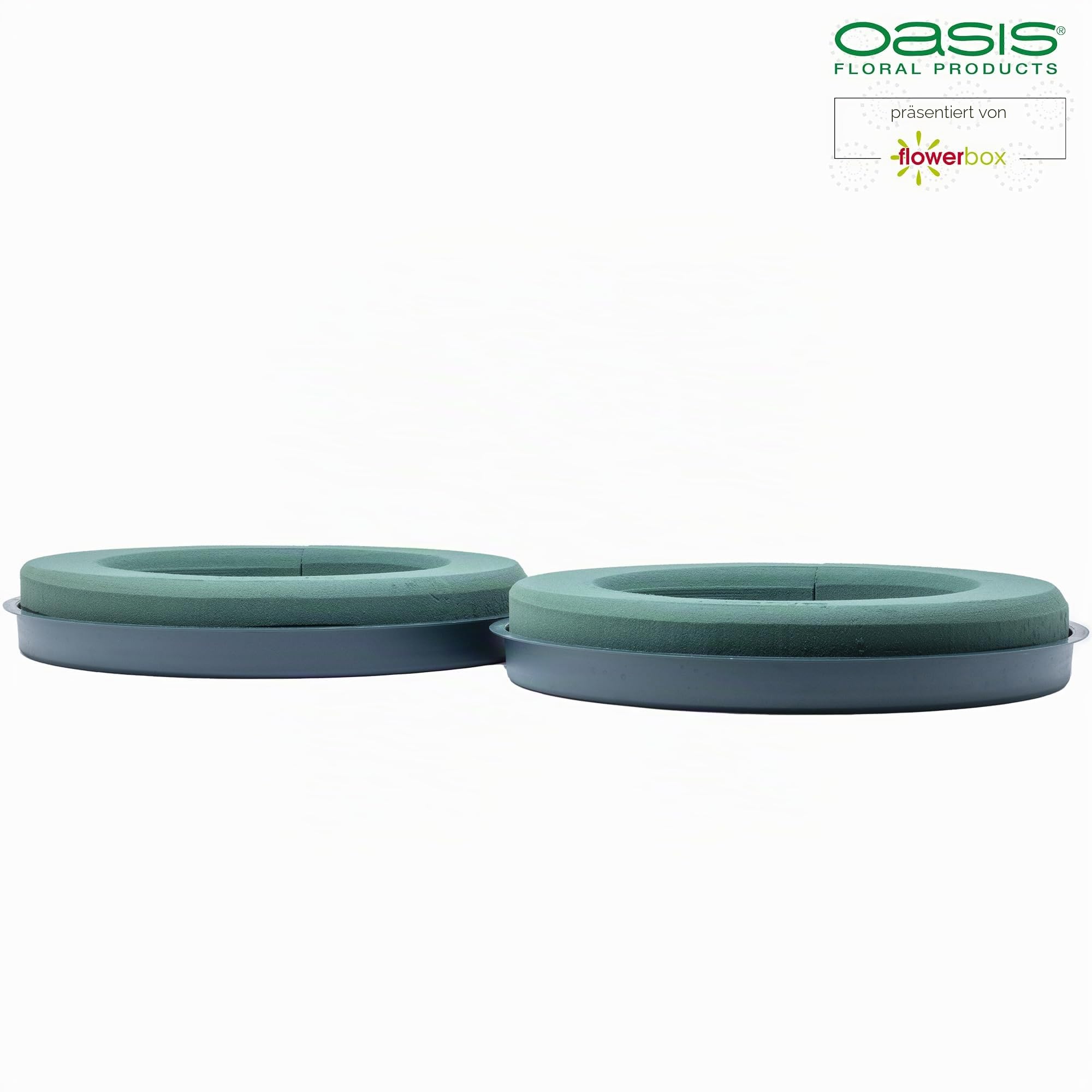 Flowerbox Oasis Steckschaum IDEAL Design Ring Ø30cm Steckmasse Steckschwamm - 2 Stück