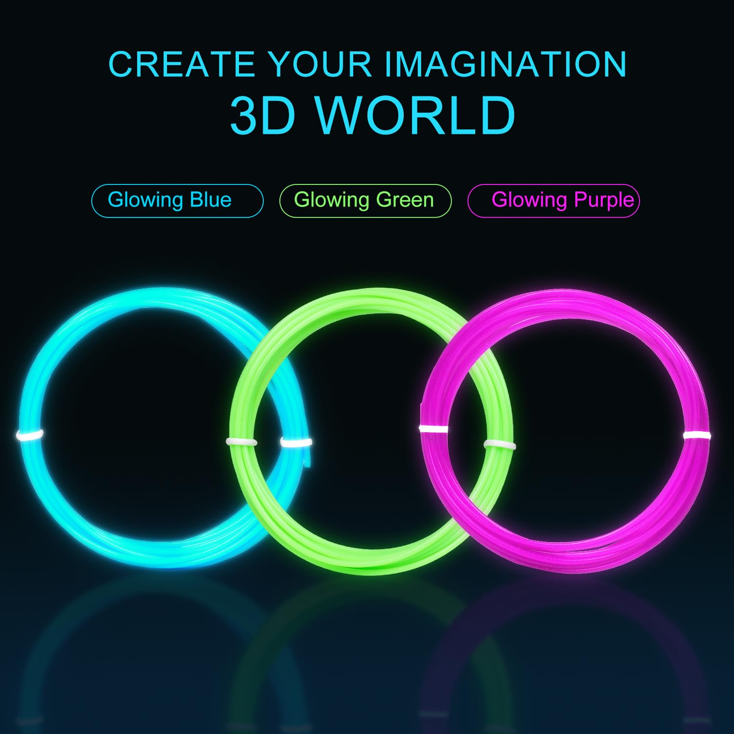 Kretrum 28 Farben 3D Stift Filament PLA 1.75mm 3D Druck Stift Filament Kompatibel mit MYNT3D SCRIB3D 3D Stift jede Farbe 3M Insgesamt 276 Fuß Enthält
