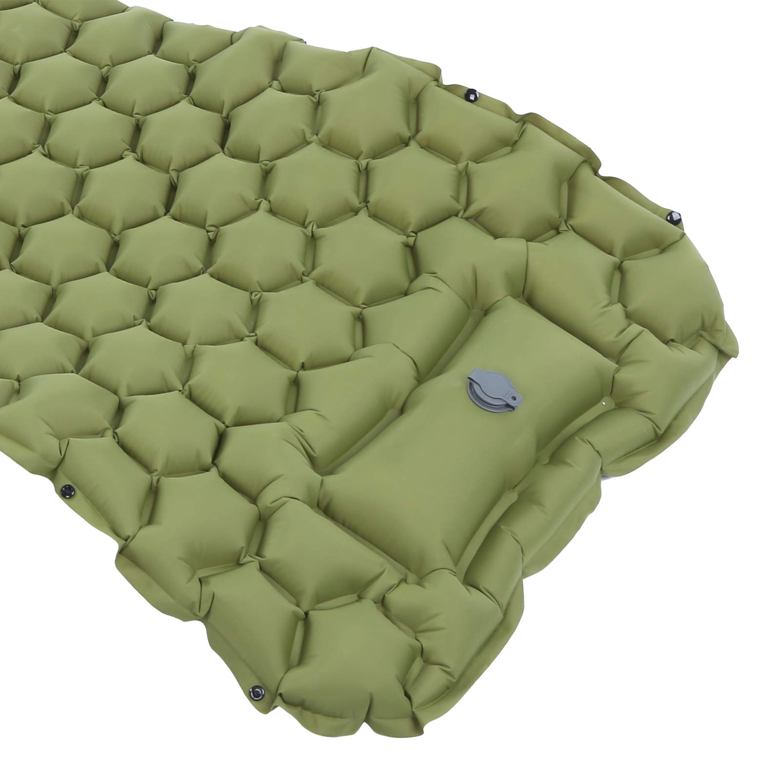 Tappetino da Campeggio Air Sleeping Pad - Pad Gonfiabile Leggero da Viaggio con pressa a Pedale per Escursioni in Viaggio(Verde)