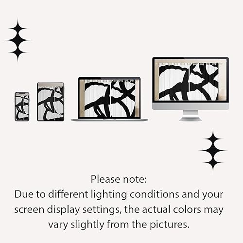 Miniatura 7 de Cortinas de rayas para dormitorio, sala de estar (2 paneles, 52 x 84 pulgadas), cortinas geométricas para niños, 30% a 50%, cortinas opacas en