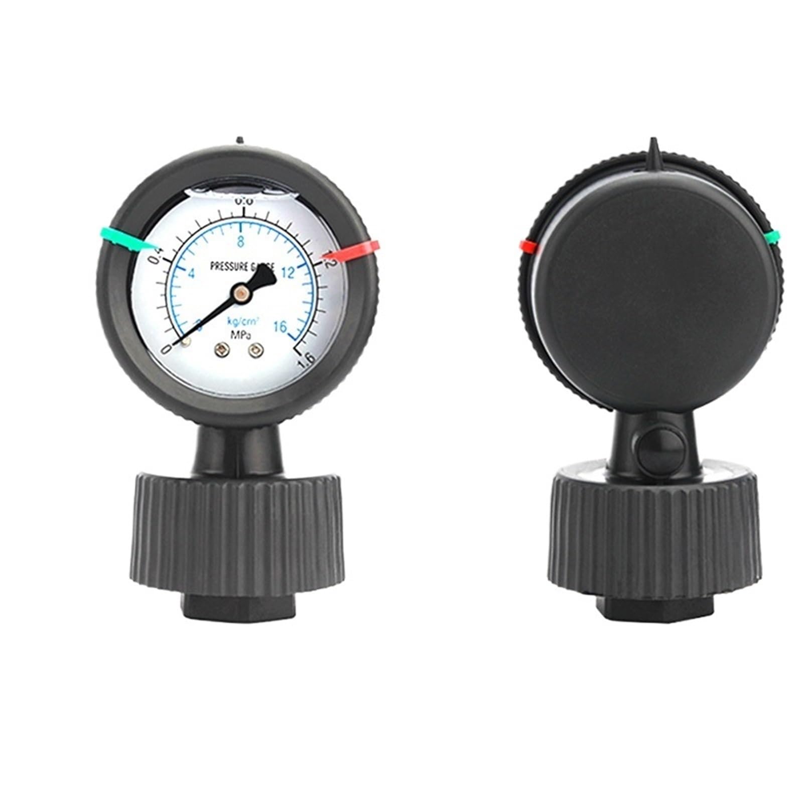 2-częściowy manometr membranowy PP, w całości z tworzywa sztucznego, do kwasów i zasad, antykorozyjny, średnica wewnętrzna 1/2, 0-25 kg (16 kg drutu wewnętrznego)