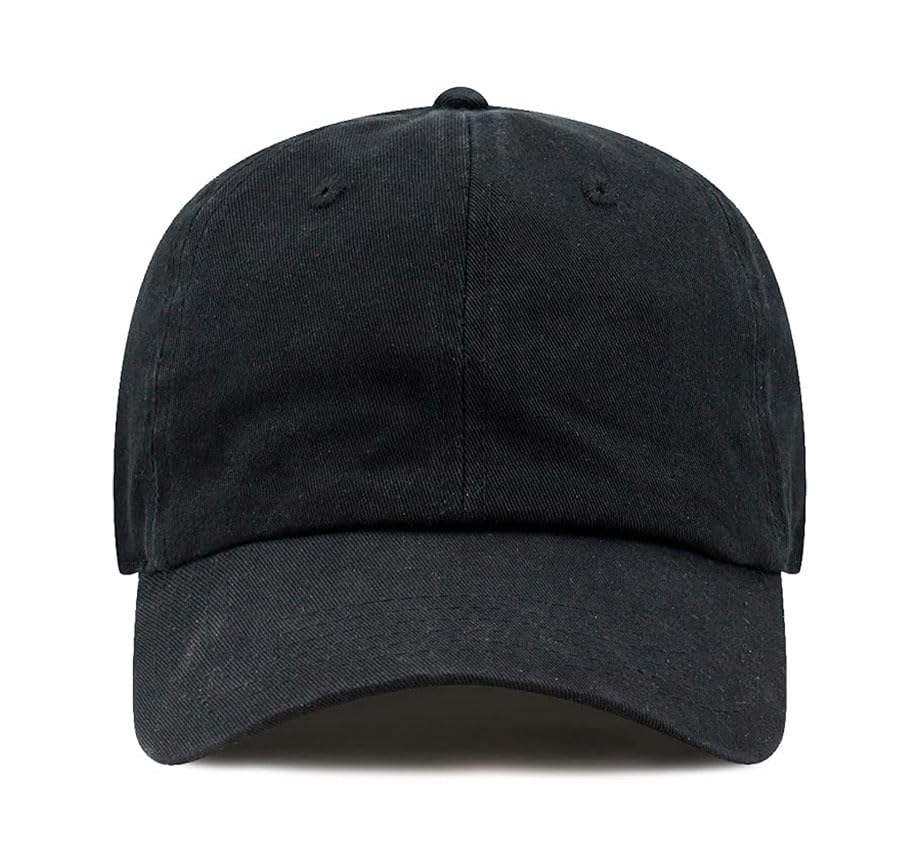 Image of Cotton Baseball Cap Dad Hat - Washed Low Profile Adjustable Hat for Men Women Casual Outdoor Running Golf