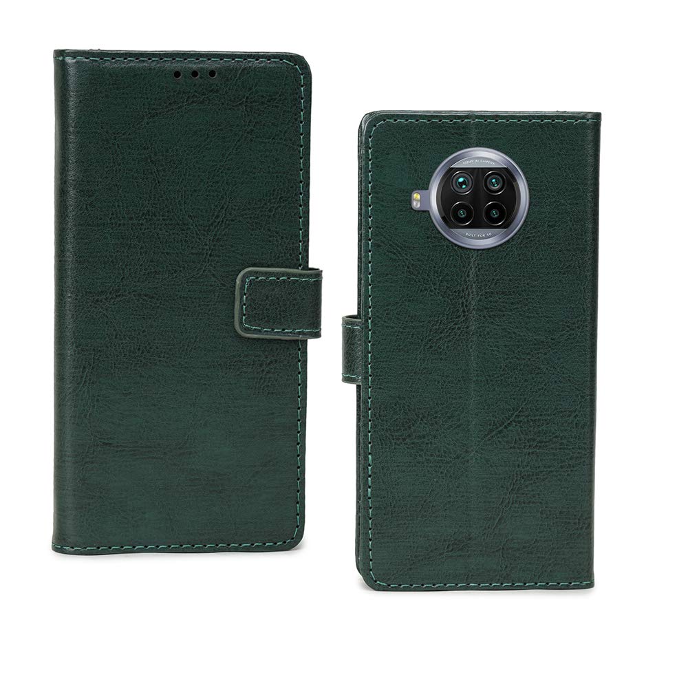 Pinaaki Enterprises Mi 10i 5G Flip Case | Premium Leather Finish | with Card Pockets | Wallet Stand |Complete Protection Flip Cover for Mi 10i 5G - Vintage Green (B08XB878CG) Amazon Price History, Amazon Price Tracker