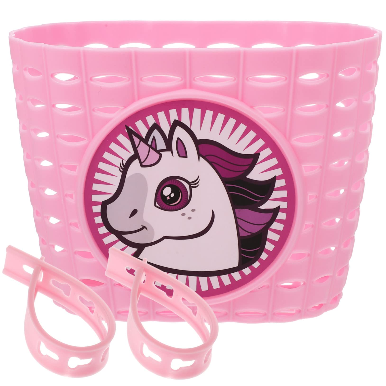 HOLIDYOYO Bike Storage Basket Durable Plastic Organizer for Bikes Easy to Install Front Handlebar Basket Cute Design for Scooters and Bicycles