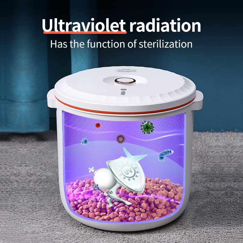 Amazon｜自動真空密封ペットフード貯蔵容器、13.8Lペット真空穀物貯蔵