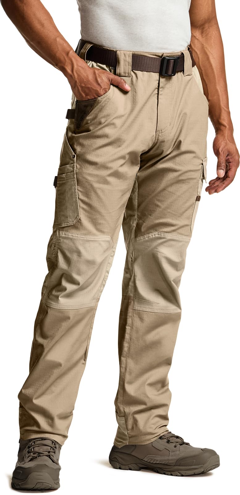 CQR Men's Quick Dry Work Pants, Water Resistant Outdoor Tactical Pants, Lightweight Stretch Cargo Hiking Pants — view 47