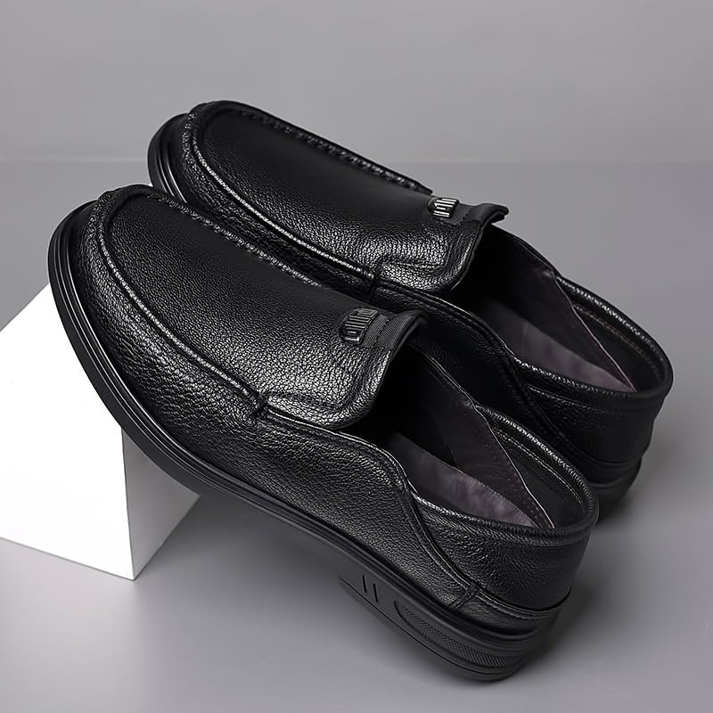 Mens Shoes, Walking Shoes Men's Comfortable Relaxed Fit Lightweight Breathable Leather Arch Support Cushioned Slip On Casual Loafers Dress Fashion Driving3