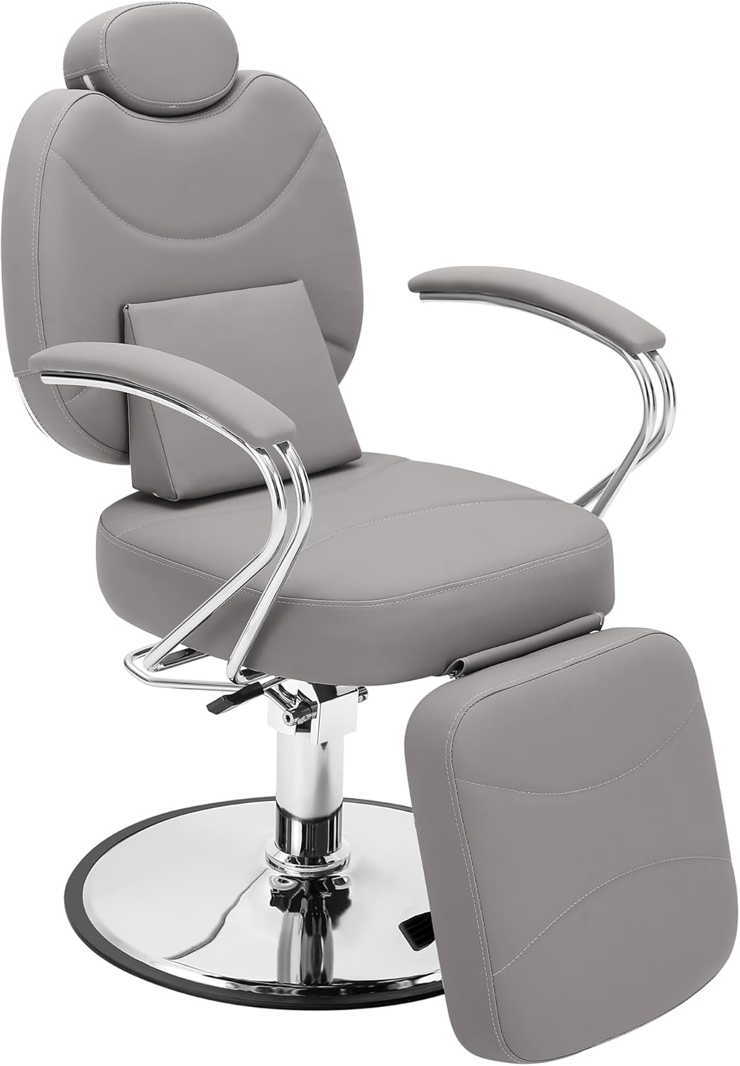 Multi-Functional Beauty Salon Barber Chair for Long Beauty Sessions and a Variety of Services Such As Haircuts, Shaving, Skincare Treatments, Tattoo Shop,and Makeup (Grey)