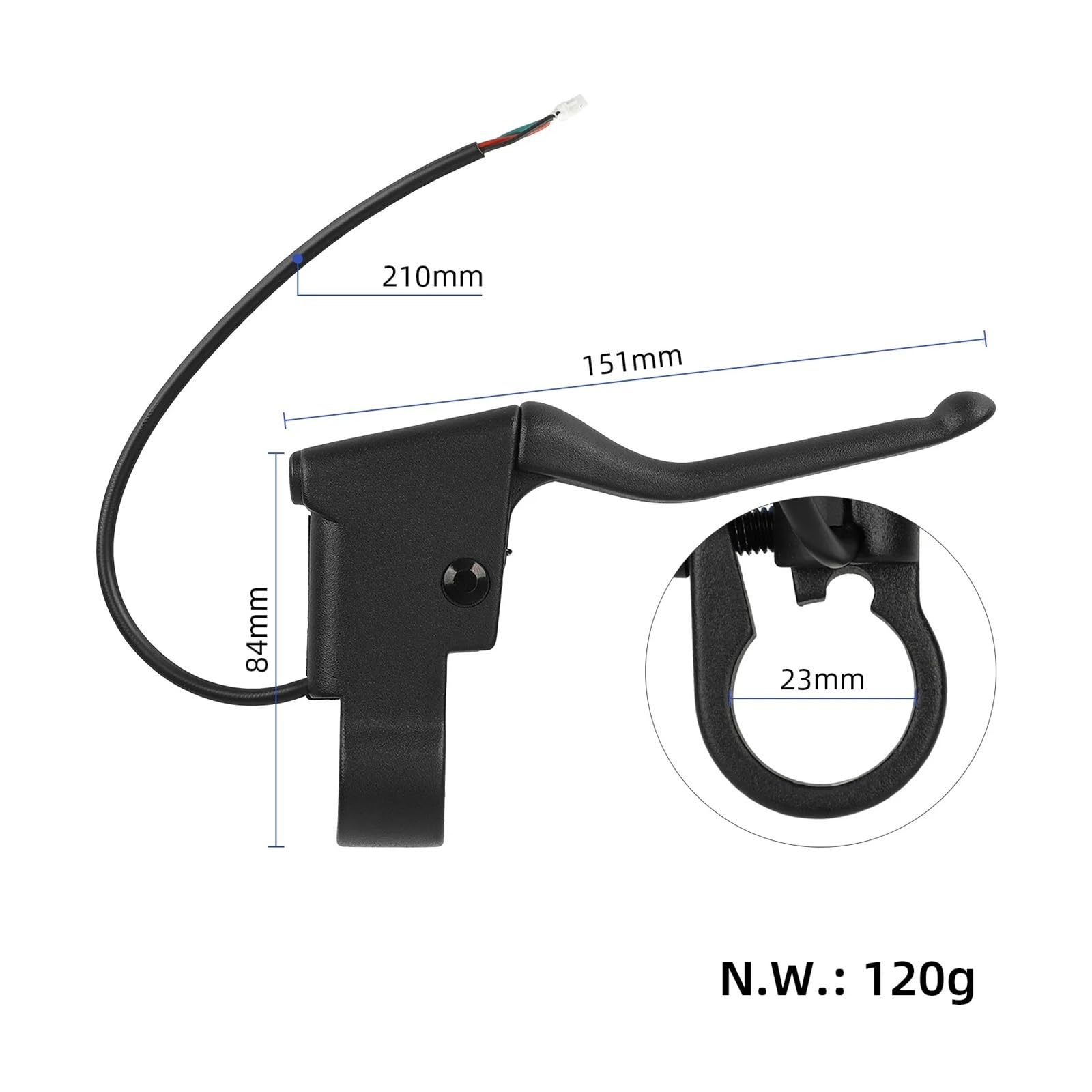 Leva del Freno Destro in Lega di Alluminio for Parti di Ricambio for Monopattino Elettrico M365 PRO 2 Max G30D