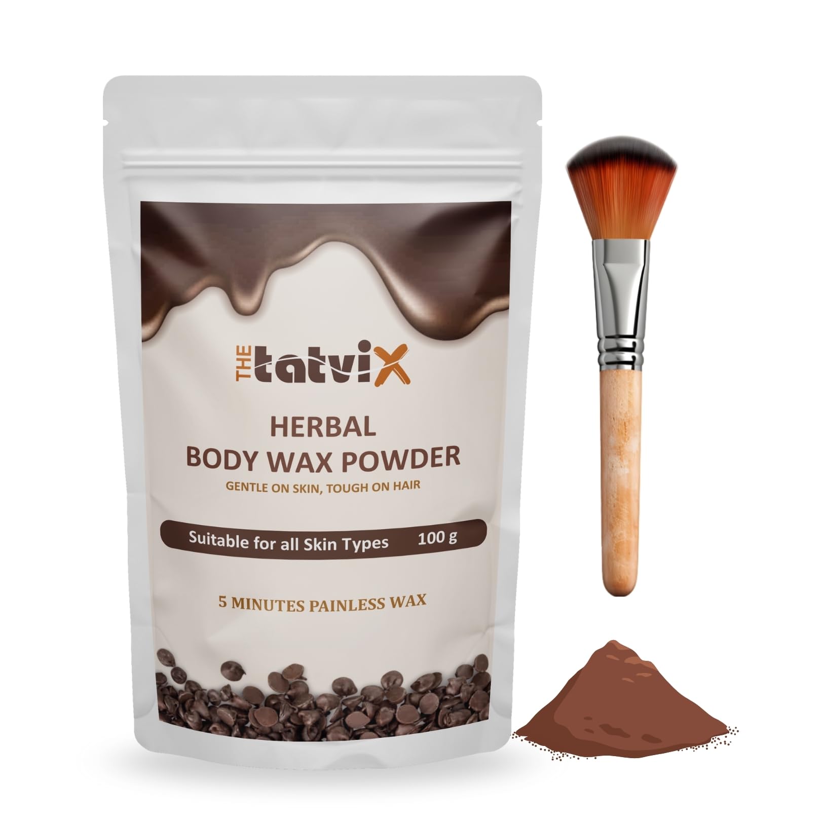 Wax Powder for Women & Men – Painless & Instant Hair Removal for All Skin Types, Including Bikini, Private, Intimate, Legs, Underarms, and Hands