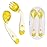 Deejoy Toddler Utensils, Self-feeding Flatware Set withTravel Case, Baby Spoons and Forks with Silicone Bendable Handle, Easy Grip Heat-Resistant, Ideal for Kids, Stage 2 (Yellow)