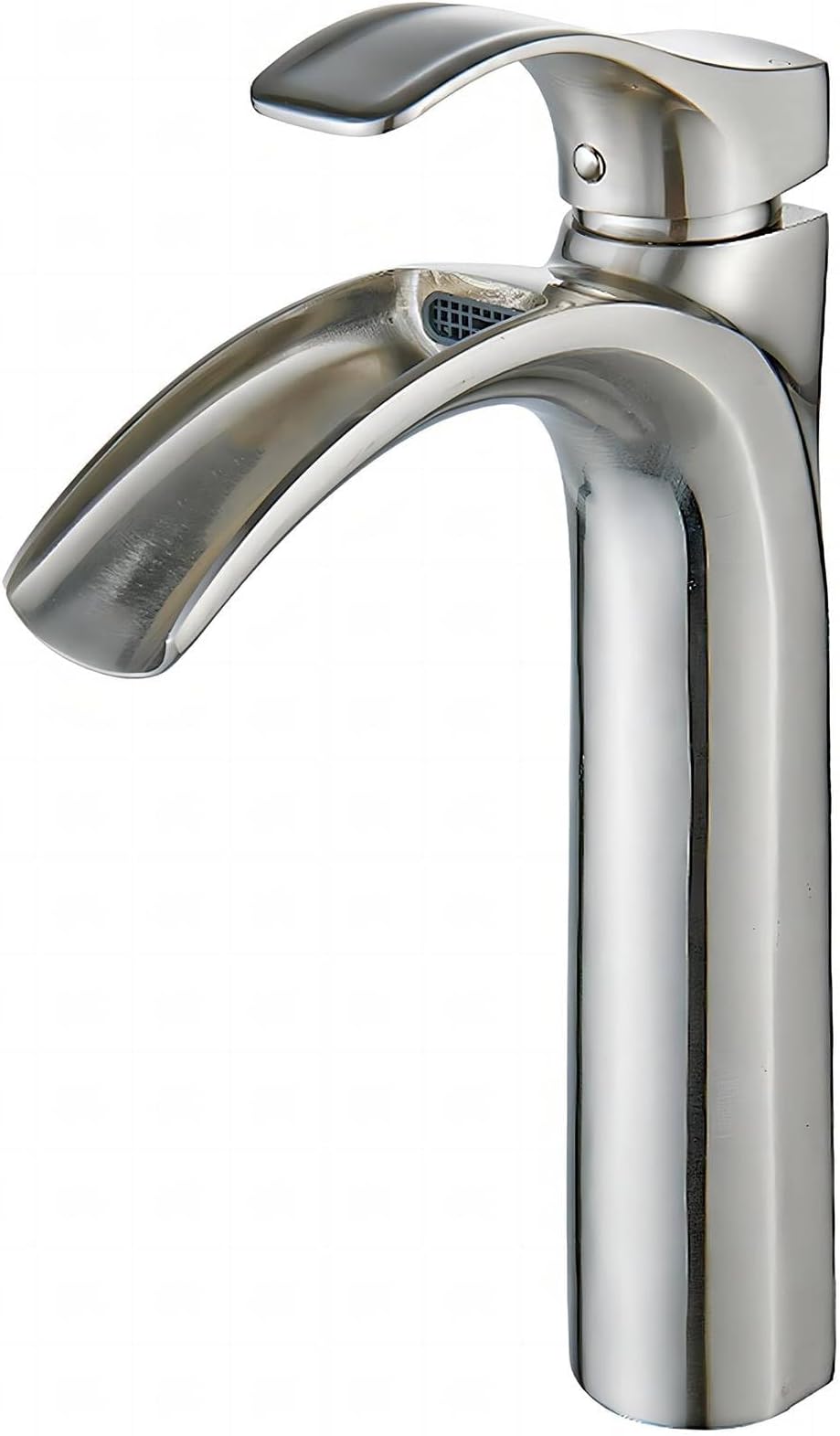 Phiestina Brushed Nickel Tall Bathroom Vessel Sink Faucet, Single Hole ...