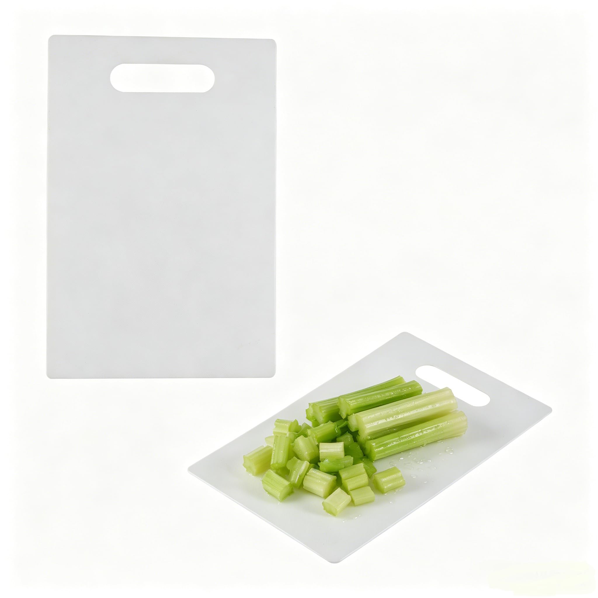 Planches à découper plastique lot de 6 blanc pour éviter le transfert d'odeur de cuisine