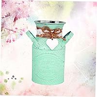 Vista 3 de GANAZONO Maceta de hierro hecha a mano fina, decoración rústica, macetas decorativas