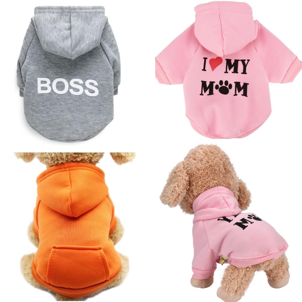 Small Dog Outfits Christmas Hoodie Medium Size Dog Sweaters Shih Tzu Clothes Puppy Girl Custume Mini Dachshund Hooded M