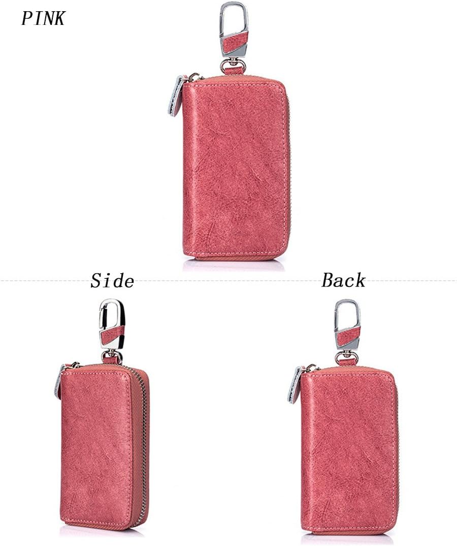 Large Leather Key Case Wallet with 12 Hooks & 1 Keychain/Ring for Men or Women - Image 3