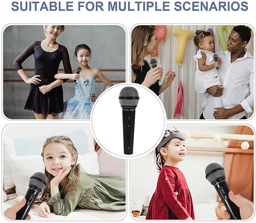 Gadpiparty 4Pcs Interactive Toy Microphones, Funny Microphone Toys, Simulate Speech Practice Microphone, for Birthday Party, Stage Performance, Singing, Dancing, Role Playing